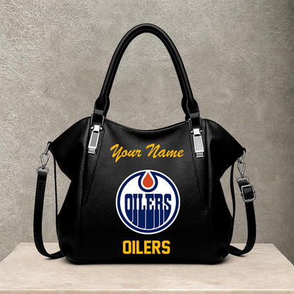 [SUPER SALE] NEW CUSTOMIZED NHL03 EMO EDMONTON OILERS SHOULDER HANDBAG