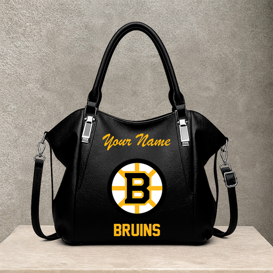 [SUPER SALE] NEW CUSTOMIZED NHL02 BTB BOSTON BRUINS SHOULDER HANDBAG
