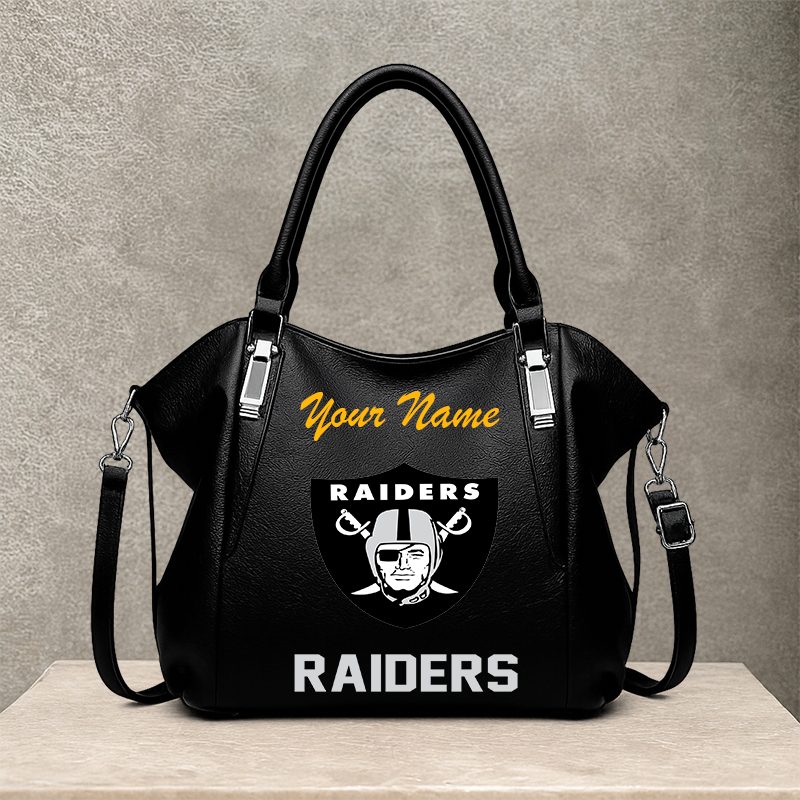 [SPECIAL OFFER] NEW CUSTOMIZED NFL07 LVR LAS VEGAS RAIDERS SHOULDER HANDBAG
