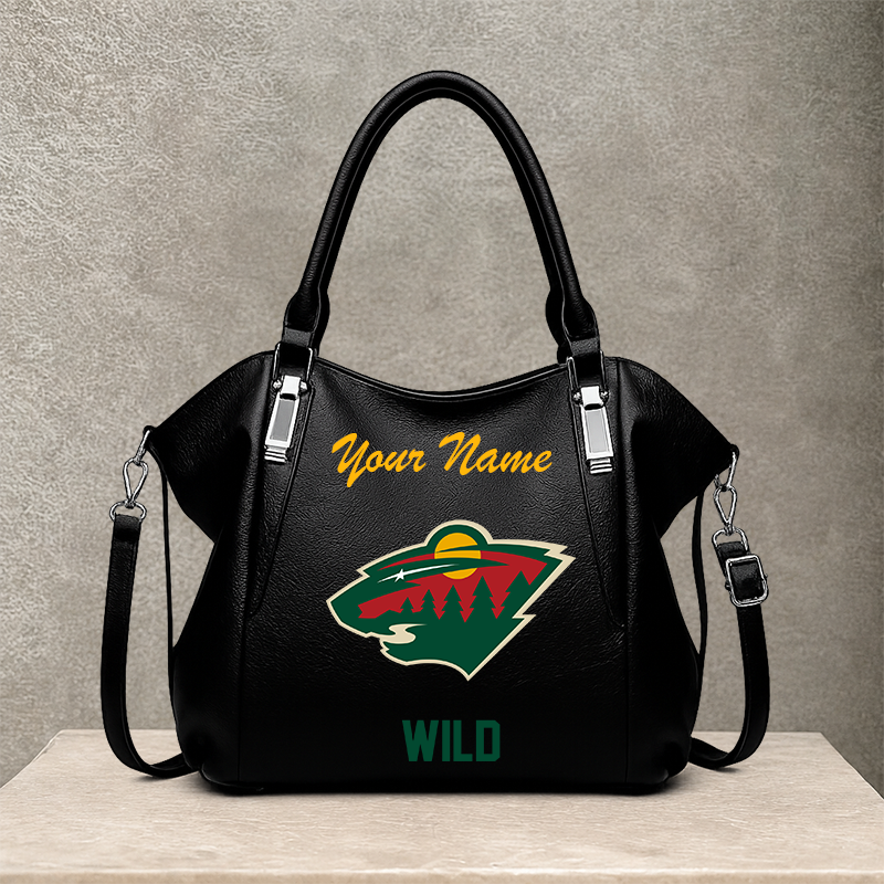 [SUPER SALE] NEW CUSTOMIZED NHL13 MNW MINNESOTA WILD SHOULDER HANDBAG