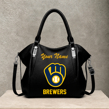 [FLASH SALE] NEW CUSTOMIZED MLB15 MBS MILWAUKEE BREWERS SHOULDER HANDBAG