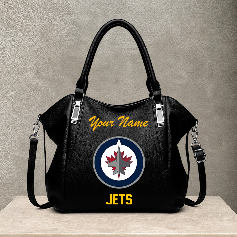 [SUPER SALE] NEW CUSTOMIZED NHL21 WPJ WINNIPEG JETS SHOULDER HANDBAG