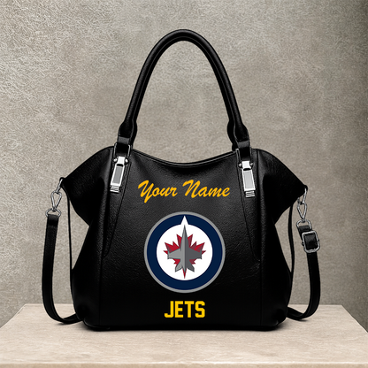 [SUPER SALE] NEW CUSTOMIZED NHL21 WPJ WINNIPEG JETS SHOULDER HANDBAG