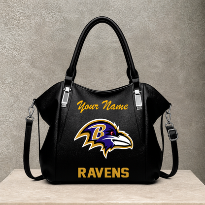 [SPECIAL OFFER] NEW CUSTOMIZED NFL28 BTR BALTIMORE RAVENS SHOULDER HANDBAG
