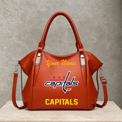 [SUPER SALE] NEW CUSTOMIZED NHL10 WCP WASHINGTON CAPITALS SHOULDER HANDBAG