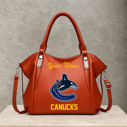 [SUPER SALE] NEW CUSTOMIZED NHL19 VCC VANCOUVER CANUCKS SHOULDER HANDBAG
