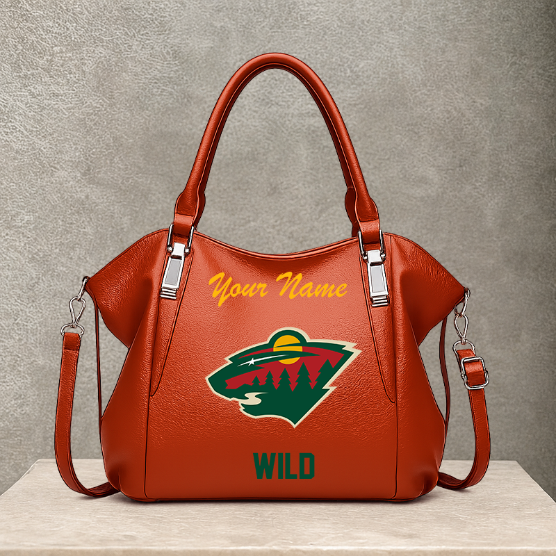 [SUPER SALE] NEW CUSTOMIZED NHL13 MNW MINNESOTA WILD SHOULDER HANDBAG