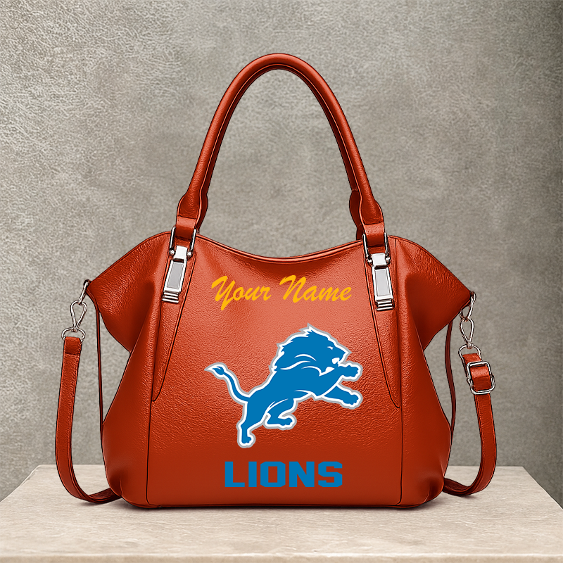 [SPECIAL OFFER] NEW CUSTOMIZED NFL04 DTL DETROIT LIONS SHOULDER HANDBAG