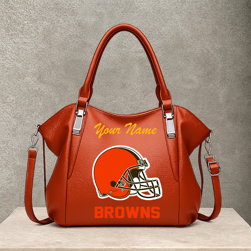 [SPECIAL OFFER] NEW CUSTOMIZED NFL29 CLB CLEVELAND BROWNS SHOULDER HANDBAG