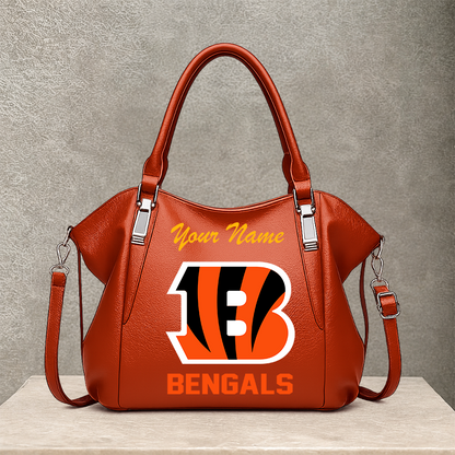 [SPECIAL OFFER] NEW CUSTOMIZED NFL16 CCB CINCINNATI BENGALS SHOULDER HANDBAG