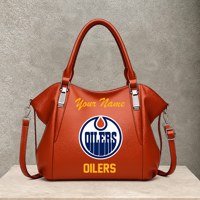 [SUPER SALE] NEW CUSTOMIZED NHL03 EMO EDMONTON OILERS SHOULDER HANDBAG
