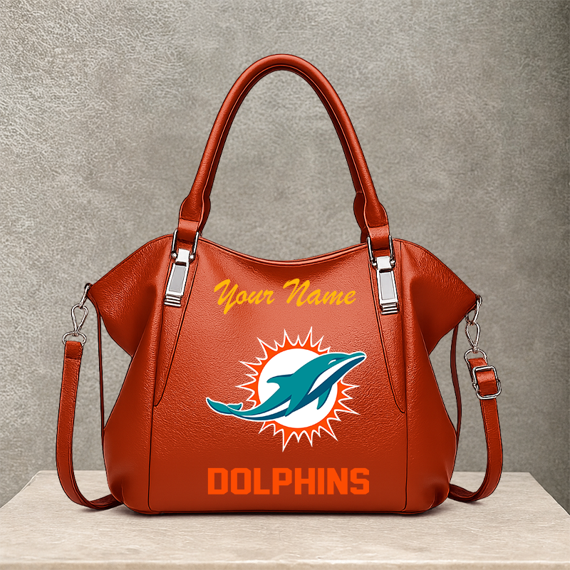 [SPECIAL OFFER] NEW CUSTOMIZED NFL19 MDP MIAMI DOLPHINS SHOULDER HANDBAG