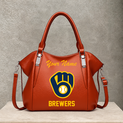 [FLASH SALE] NEW CUSTOMIZED MLB15 MBS MILWAUKEE BREWERS SHOULDER HANDBAG