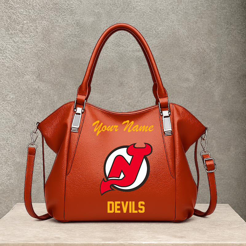 [SUPER SALE] NEW CUSTOMIZED NHL06 NJD NEW JERSEY DEVILS SHOULDER HANDBAG