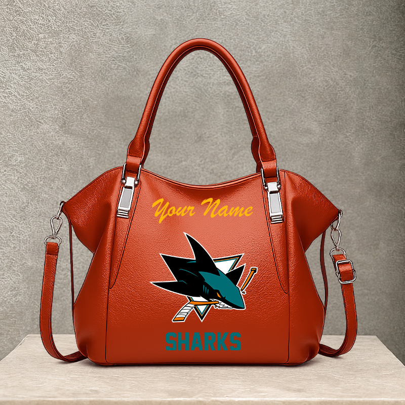 [SUPER SALE] NEW CUSTOMIZED NHL32 SJS SAN JOSE SHARKS SHOULDER HANDBAG