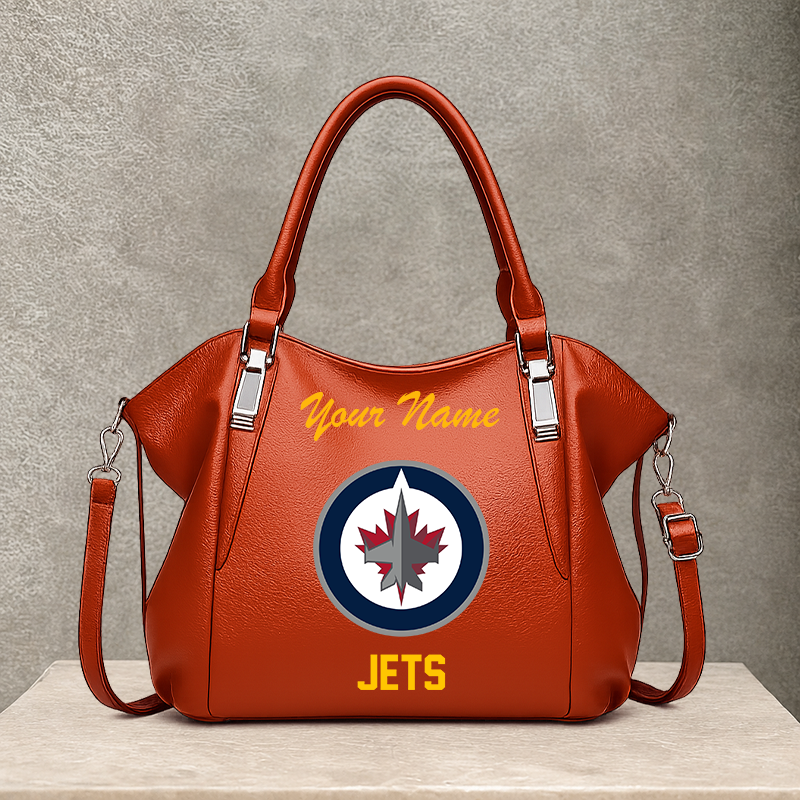 [SUPER SALE] NEW CUSTOMIZED NHL21 WPJ WINNIPEG JETS SHOULDER HANDBAG
