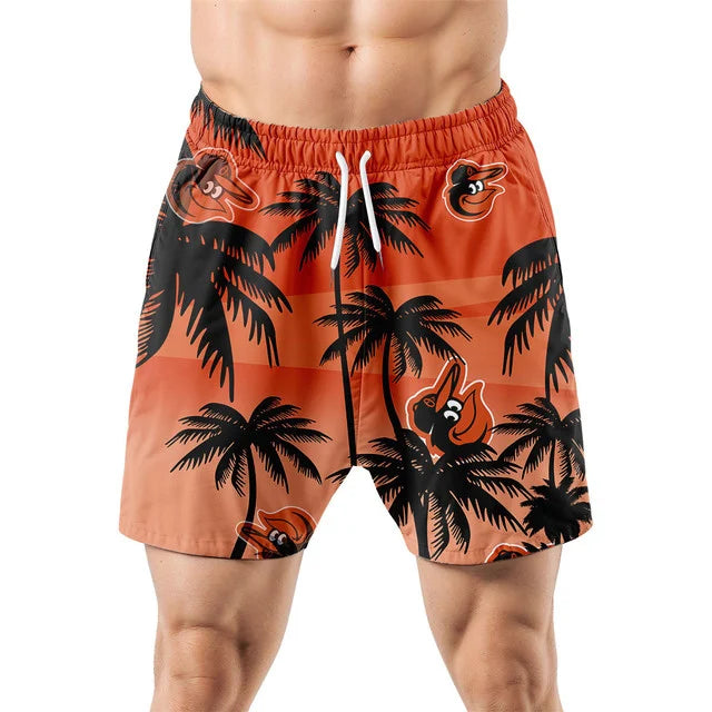 [FLASH SALE] NEW CUSTOMIZED MLB25 BOS BALTIMORE ORIOLES UNISEX HAWAIIAN SHIRT & SHORTS SET