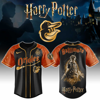 [FLASH SALE] NEW CUSTOMIZED MLB25 BOS BALTIMORE ORIOLES x HARRY POTTER BASEBALL JERSEY & CAP