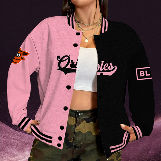 [FLASH SALE] NEW CUSTOMIZED MLB25 BOS BALTIMORE ORIOLES SATIN VARSITY & BASEBALL JACKET
