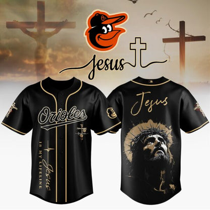 [FLASH SALE] NEW CUSTOMIZED MLB25 BOS BALTIMORE ORIOLES x JESUS CHRIST BASEBALL JERSEY