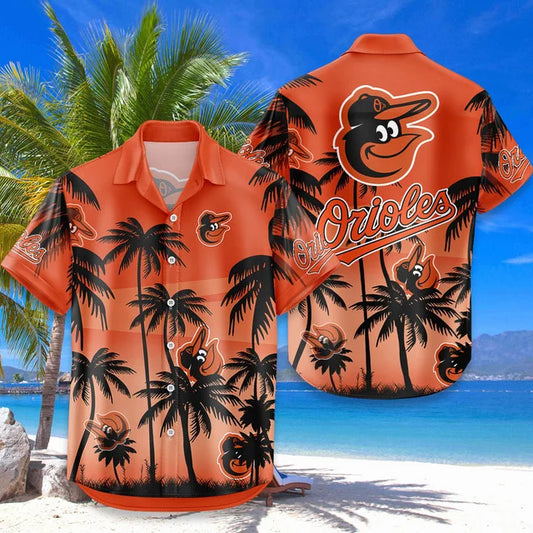 [FLASH SALE] NEW CUSTOMIZED MLB25 BOS BALTIMORE ORIOLES UNISEX HAWAIIAN SHIRT & SHORTS SET