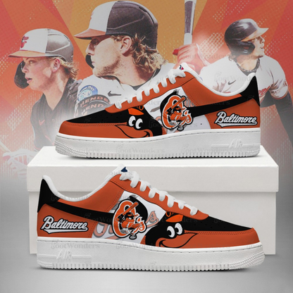 [FLASH SALE] NEW CUSTOMIZED MLB25 BT ORIOLES AF1 SHOES