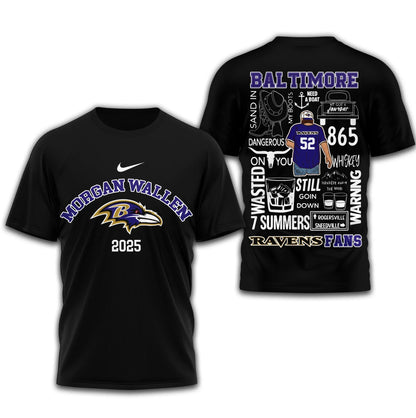 [SPECIAL OFFER] NEW CUSTOMIZED NFL28 BTR BALTIMORE RAVENS T-SHIRT | MULTIPLE COLORS AVAILABLE