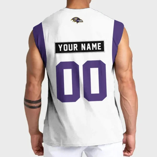 [SPECIAL OFFER] NEW CUSTOMIZED NFL28 BTR BALTIMORE RAVENS TANKTOP & GYM SHIRT