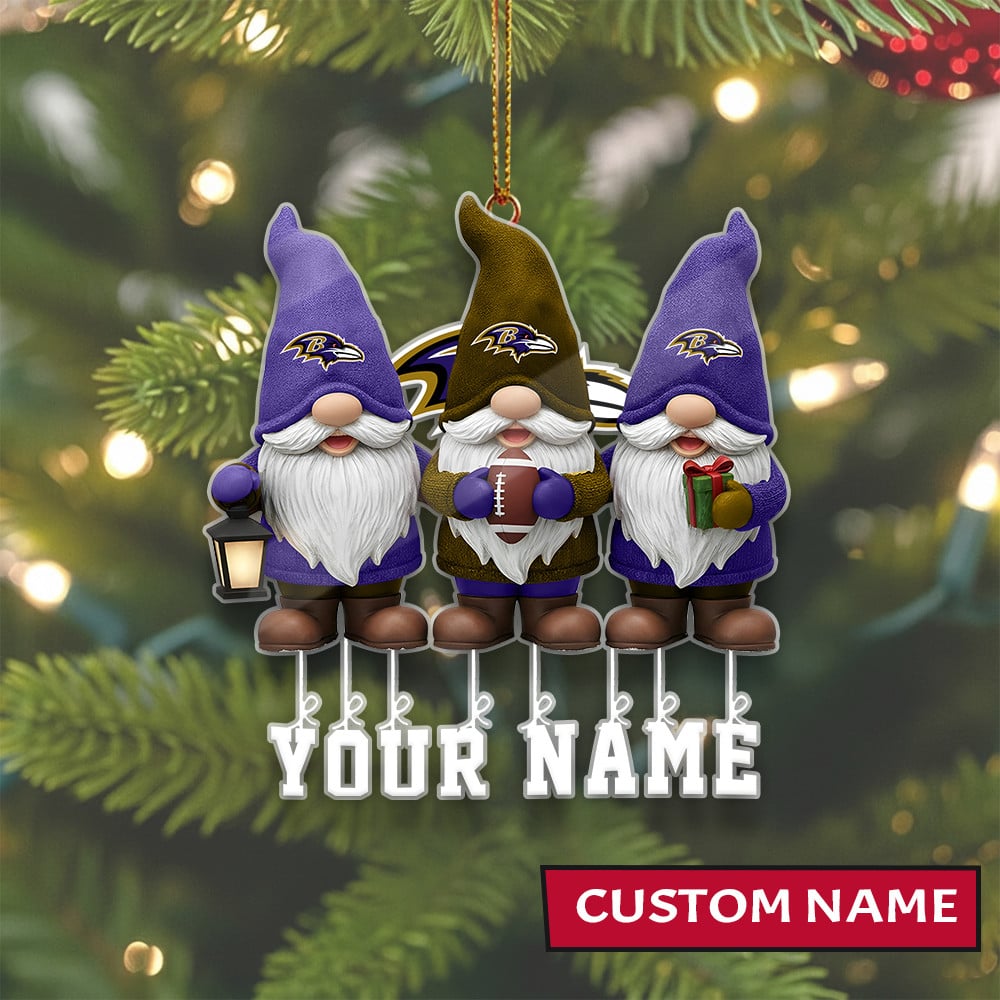 [SPECIAL OFFER] NEW CUSTOMIZED NFL28 BTR BALTIMORE RAVENS CHRISTMAS ACRYLIC ORNAMENT