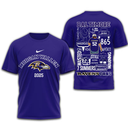 [SPECIAL OFFER] NEW CUSTOMIZED NFL28 BTR BALTIMORE RAVENS T-SHIRT | MULTIPLE COLORS AVAILABLE