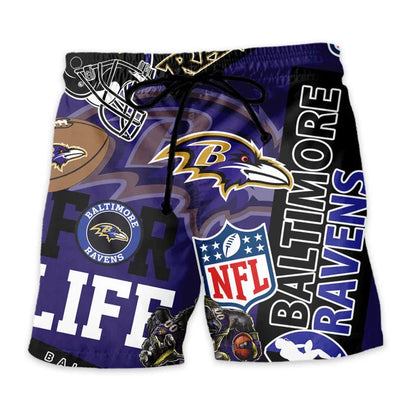 [SPECIAL OFFER] NEW CUSTOMIZED NFL28 BTR BALTIMORE RAVENS UNISEX HAWAIIAN SHIRT & SHORTS SET