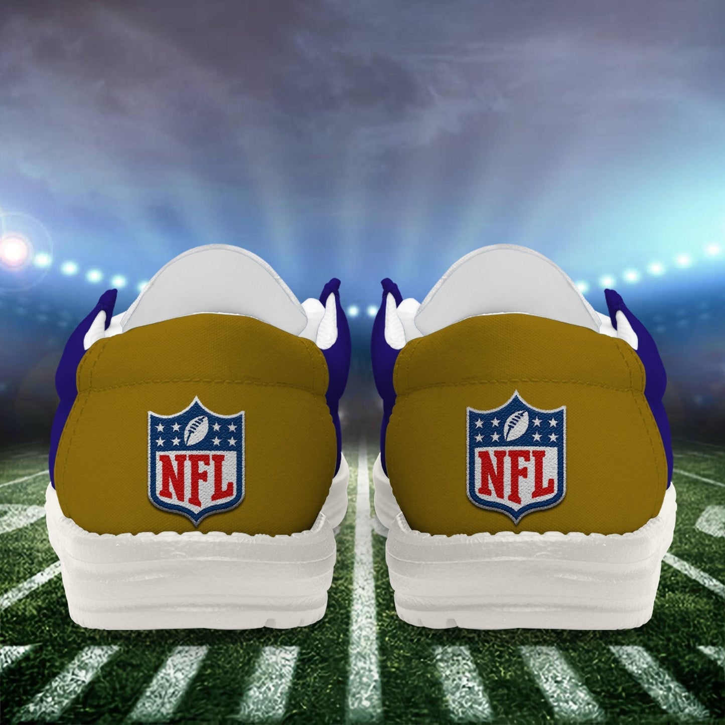 LIMITED EDITION - NEW CUSTOMIZED NFL28 BTR BALTIMORE RAVENS LOAFER SHOES