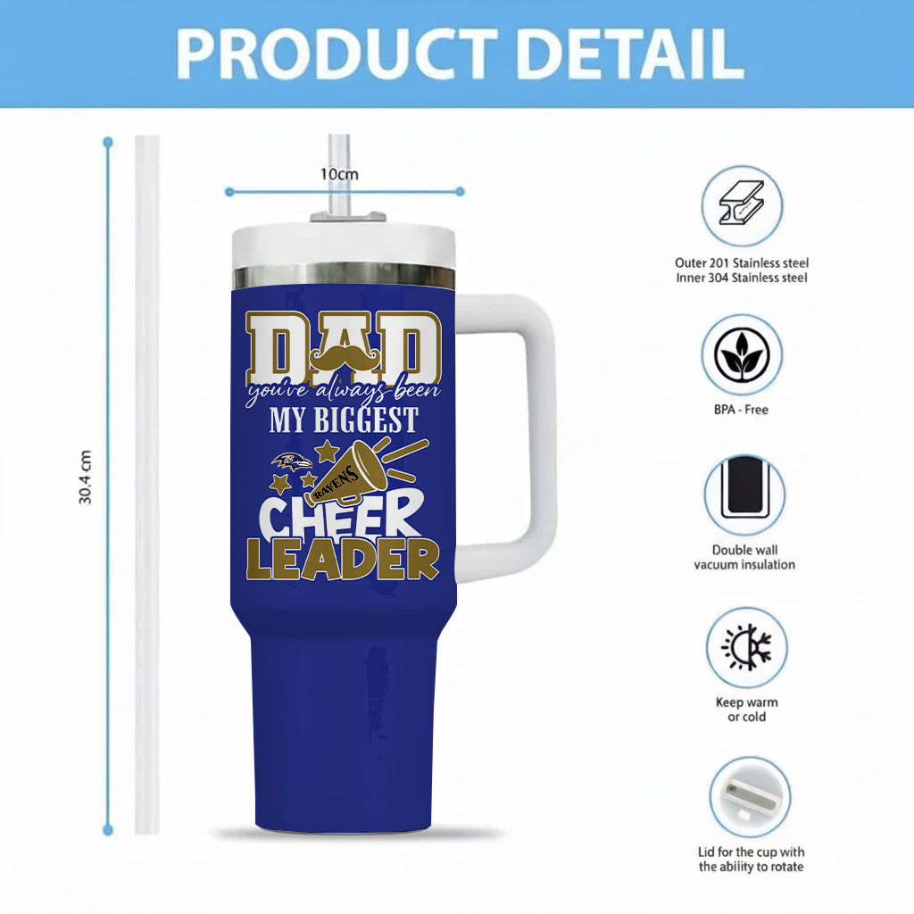[SPECIAL OFFER] NEW CUSTOMIZED NFL28 BTR BALTIMORE RAVENS 40OZ TUMBLER