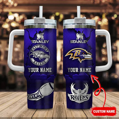 [SPECIAL OFFER] NEW CUSTOMIZED NFL28 BTR BALTIMORE RAVENS TUMBLER CUP