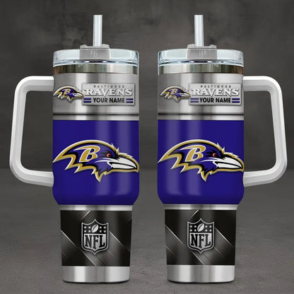 [SPECIAL OFFER] NEW CUSTOMIZED NFL28 BTR BALTIMORE RAVENS TUMBLER CUP