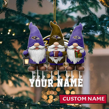 [SPECIAL OFFER] NEW CUSTOMIZED NFL28 BTR BALTIMORE RAVENS CHRISTMAS ACRYLIC ORNAMENT