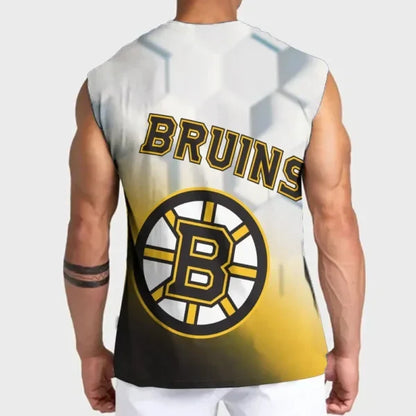 [SUPER SALE] NEW CUSTOMIZED NHL02 BTB BOSTON BRUINS TANK TOP & GYM SHIRT