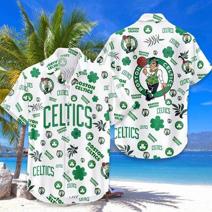[HOT DEAL] NEW CUSTOMIZED NBA03 BCE BOSTON CELTICS UNISEX HAWAIIAN SHIRT & SHORTS SET