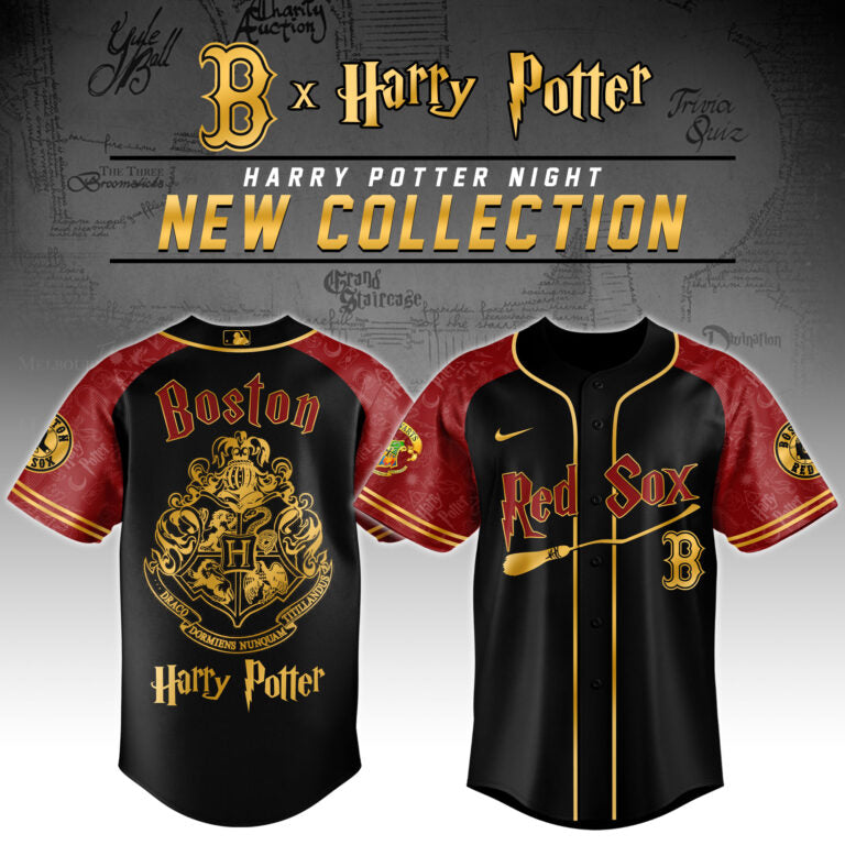 [FLASH SALE] NEW CUSTOMIZED MLB03 BR SOX x HARRY POTTER BASEBALL JERSEY & CAP