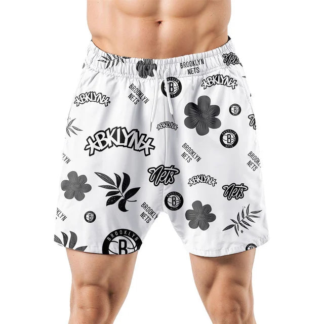 [HOT DEAL] NEW CUSTOMIZED NBA25 BNE BROOKLYN NETS UNISEX HAWAIIAN SHIRT & SHORTS SET