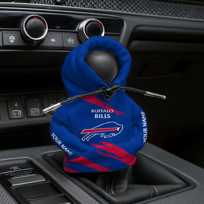 [SPECIAL OFFER] NEW CUSTOMIZED NFL03 BFB BUFFALO BILLS CAR HOODIE SHIFT KNOB COVER