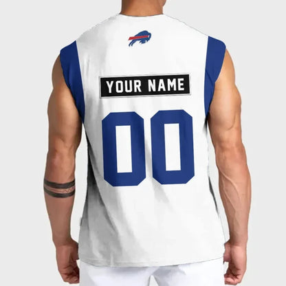 [SPECIAL OFFER] NEW CUSTOMIZED NFL03 BFB BUFFALO BILLS TANKTOP & GYM SHIRT