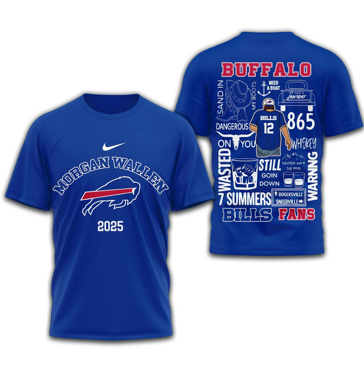 [SPECIAL OFFER] NEW CUSTOMIZED NFL03 BFB BUFFALO BILLS T-SHIRT | MULTIPLE COLORS AVAILABLE