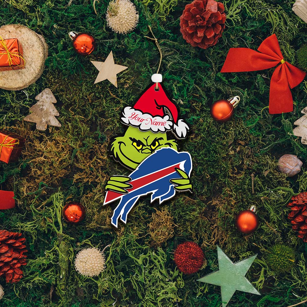 [SPECIAL OFFER] NEW CUSTOMIZED NFL03 BFB BUFFALO BILLS CHRISTMAS ACRYLIC ORNAMENT