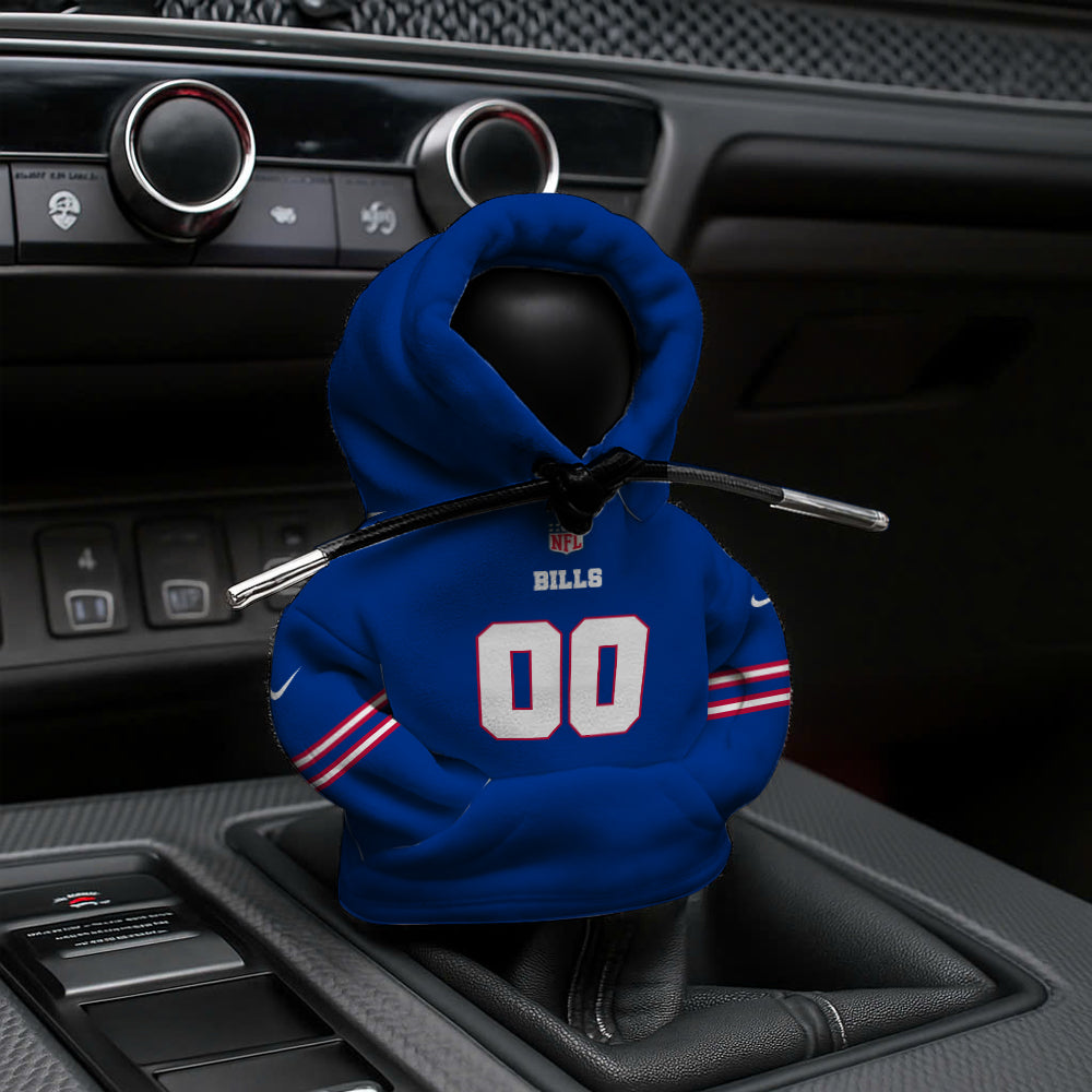 [SPECIAL OFFER] NEW CUSTOMIZED NFL03 BFB BUFFALO BILLS AUTOMOTIVE HOODIE SHIFT KNOB COVER