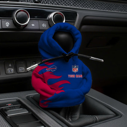 [SPECIAL OFFER] NEW CUSTOMIZED NFL03 BFB BUFFALO BILLS CAR HOODIE SHIFT KNOB COVER