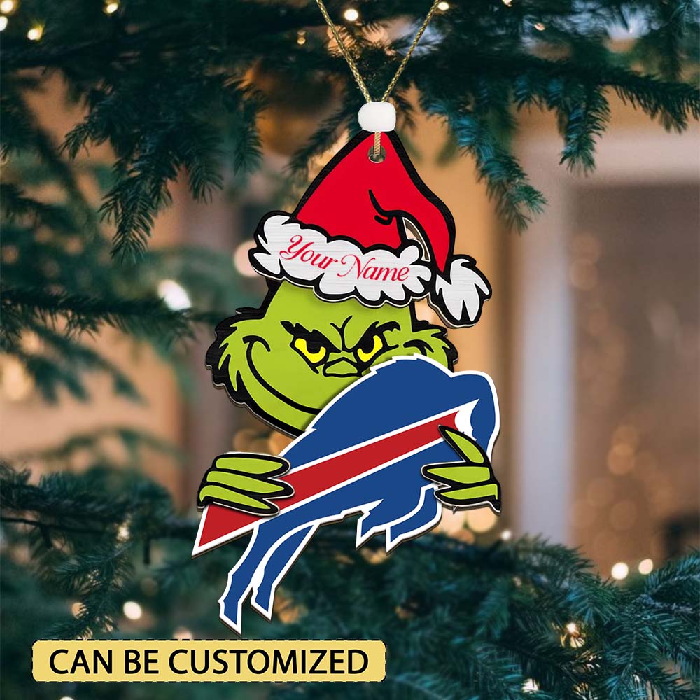 [SPECIAL OFFER] NEW CUSTOMIZED NFL03 BFB BUFFALO BILLS CHRISTMAS ACRYLIC ORNAMENT