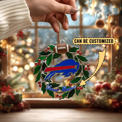 [SPECIAL OFFER] NEW CUSTOMIZED NFL03 BFB BUFFALO BILLS CHRISTMAS ACRYLIC ORNAMENT