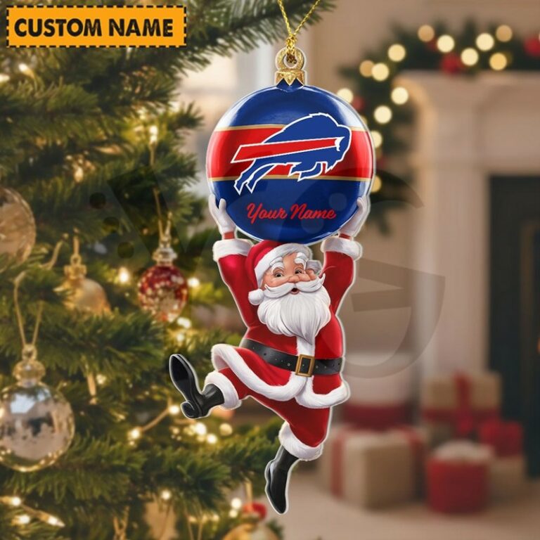 [SPECIAL OFFER] NEW CUSTOMIZED NFL03 BFB BUFFALO BILLS CHRISTMAS ACRYLIC ORNAMENT