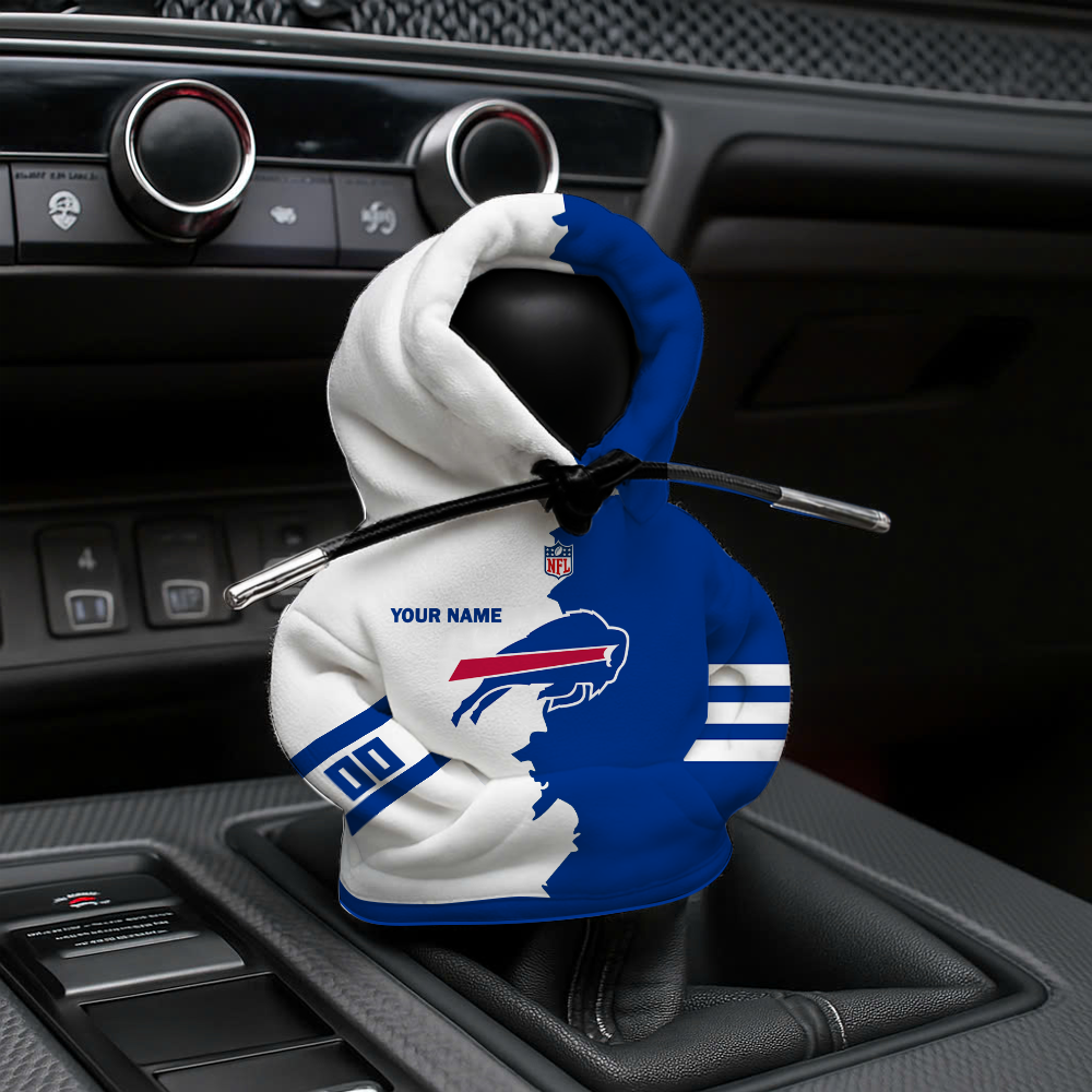 [SPECIAL OFFER] NEW CUSTOMIZED NFL03 BFB BUFFALO BILLS CAR HOODIE SHIFT KNOB